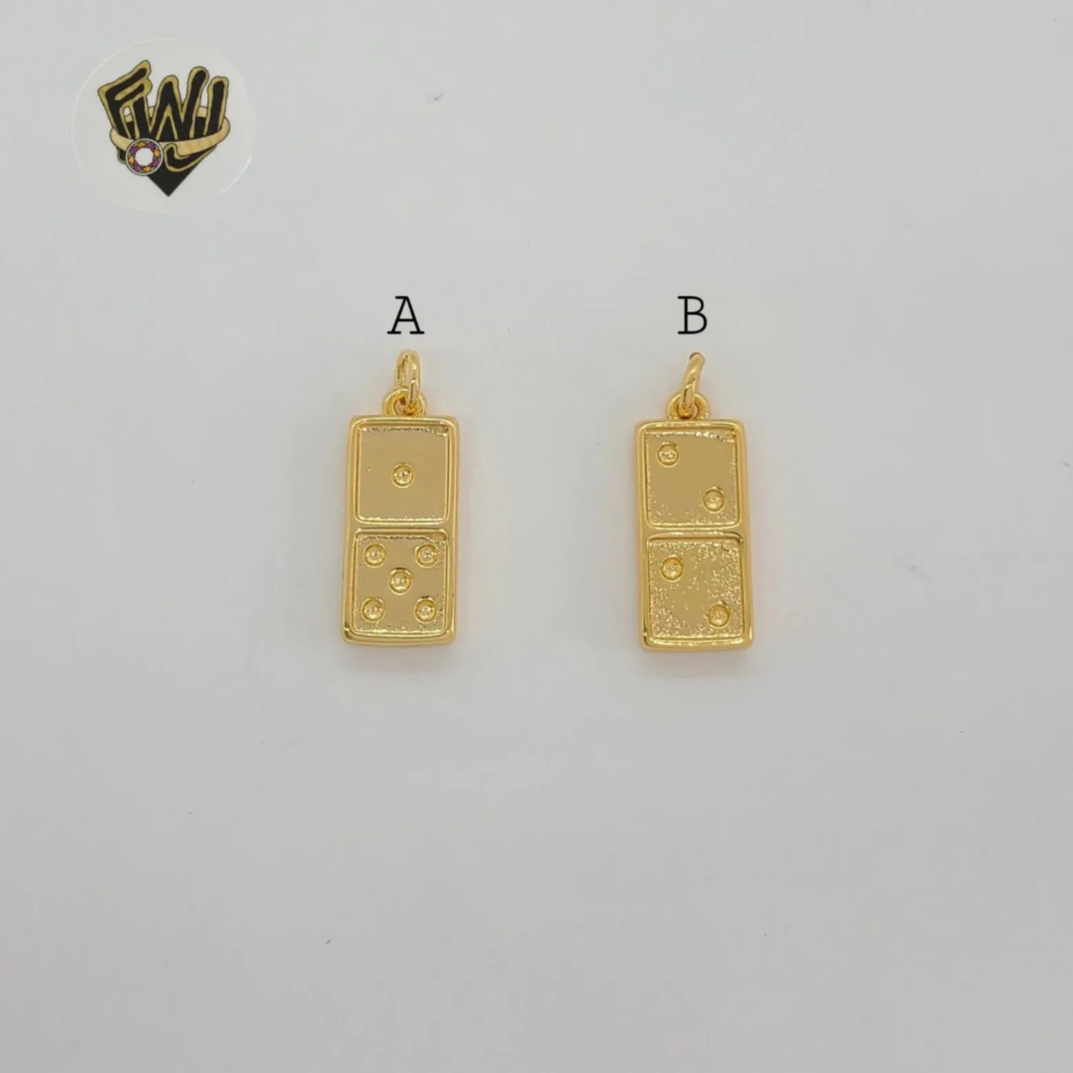 (1-2262-2) Gold Laminate - Domino Pendant - BGO