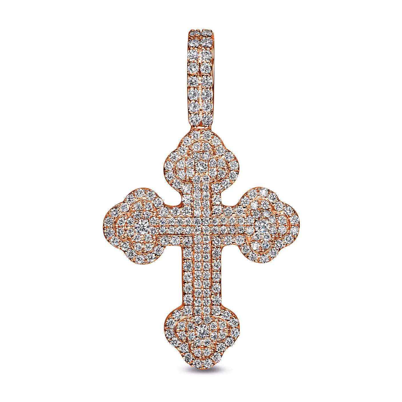 10K Yellow Gold Diamond Cross Pendant 0.93 ctw