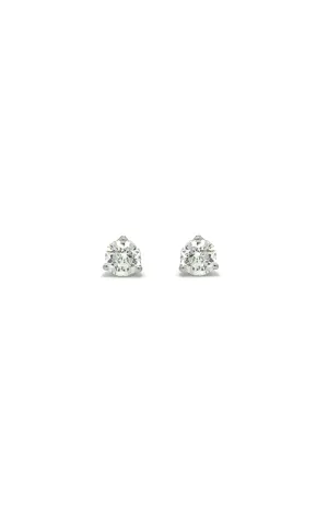 14K WHITE GOLD M DIAMOND STUD EARRINGS   G14480