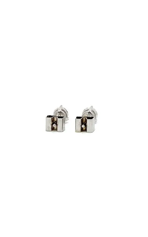 14K WHITE GOLD M DIAMOND STUD EARRINGS   G14480