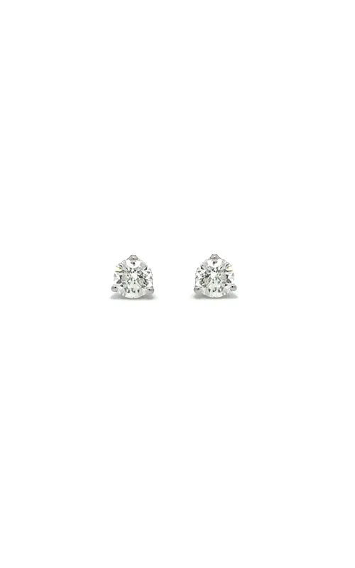 14K WHITE GOLD M DIAMOND STUD EARRINGS   G14480