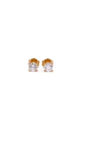 14K YELLOW GOLD DIAMOND STUD EARRINGS  G14210