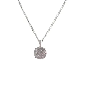 18K White Gold Diamond Pendant - 20765934