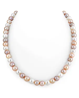 8.0-8.5mm Freshwater Multicolor Pearl Necklace - AAAA Quality