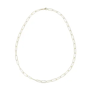 9kt Gold Paperclip Lightweight Chain Necklace