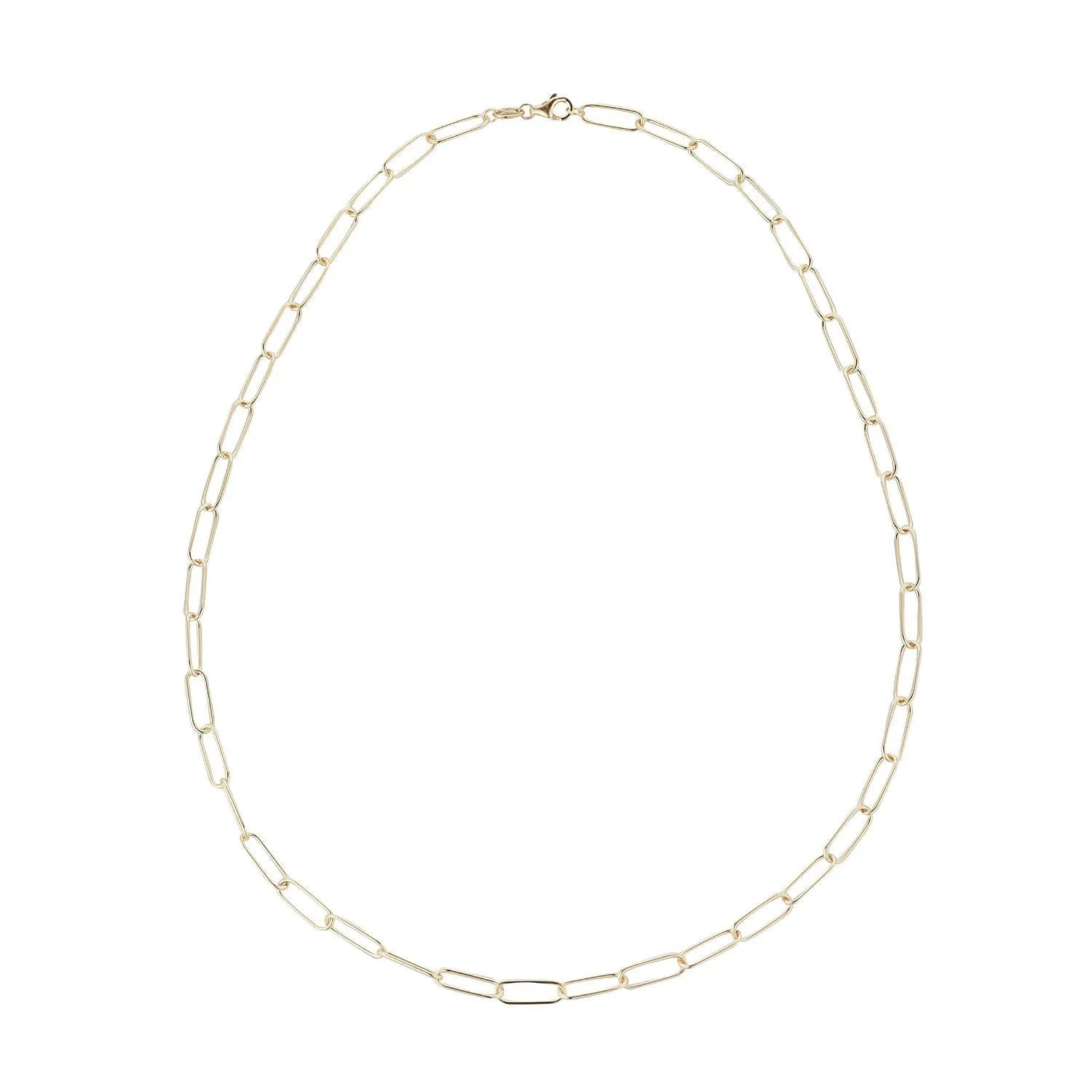 9kt Gold Paperclip Lightweight Chain Necklace