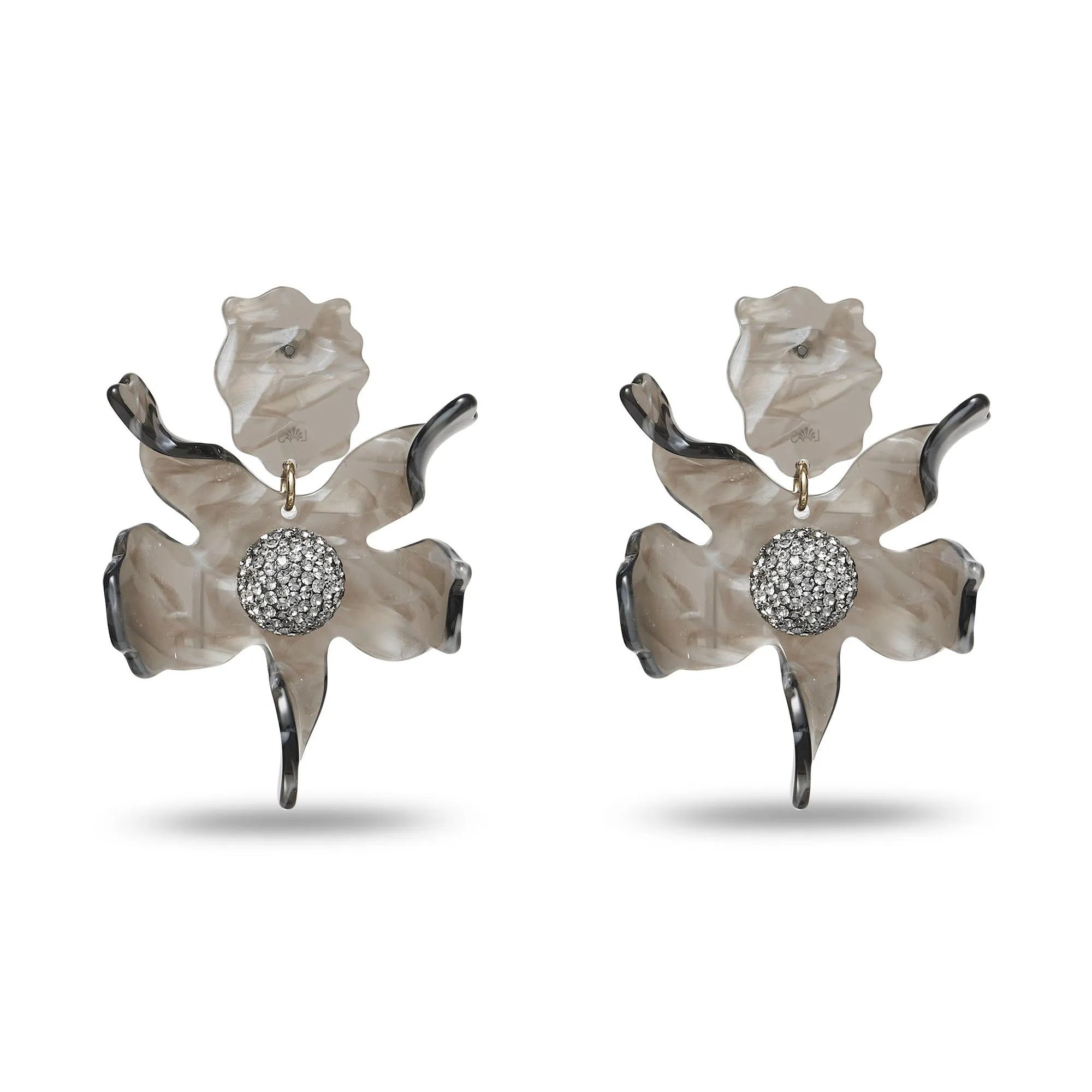 ABALONE CRYSTAL LILY EARRINGS
