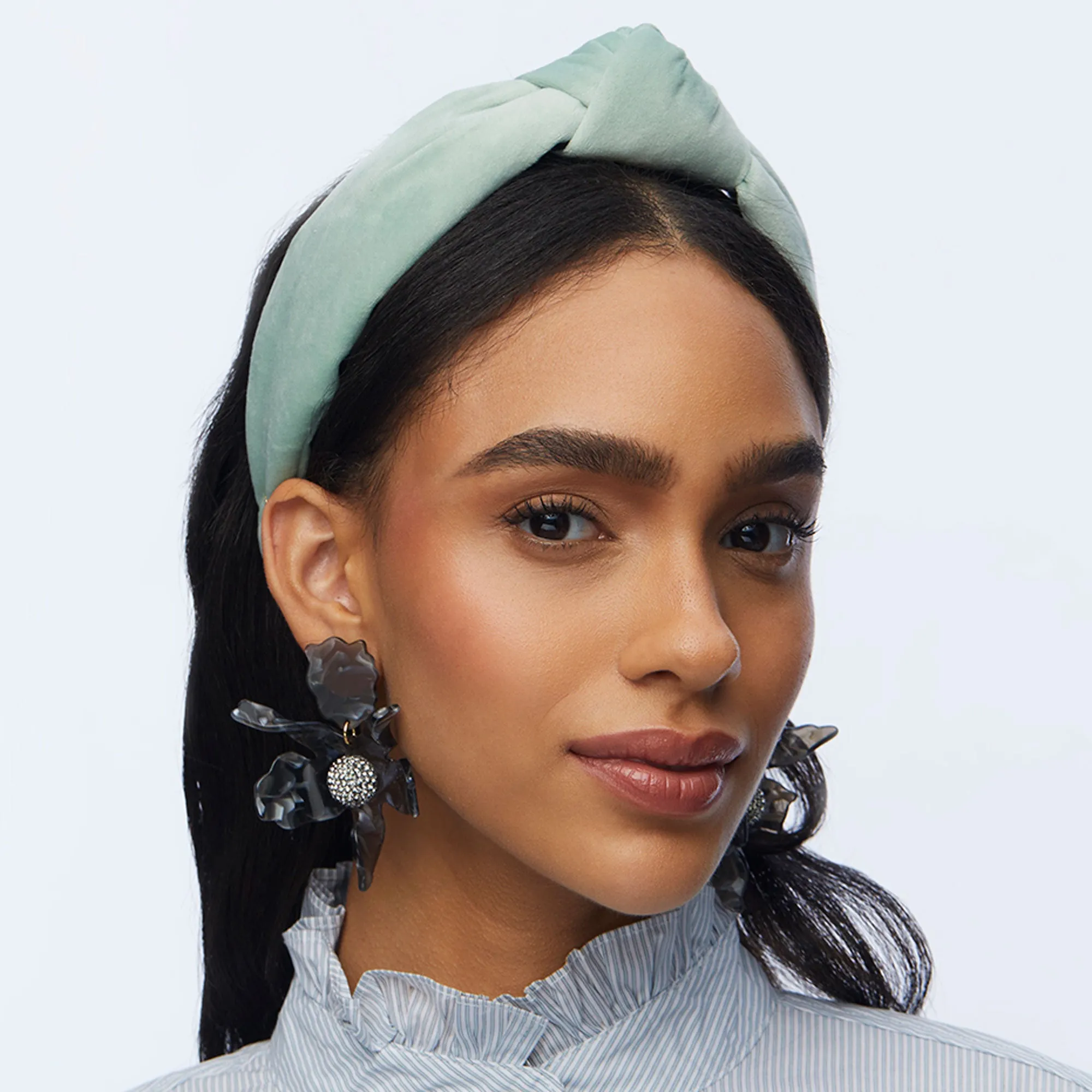 ABALONE CRYSTAL LILY EARRINGS