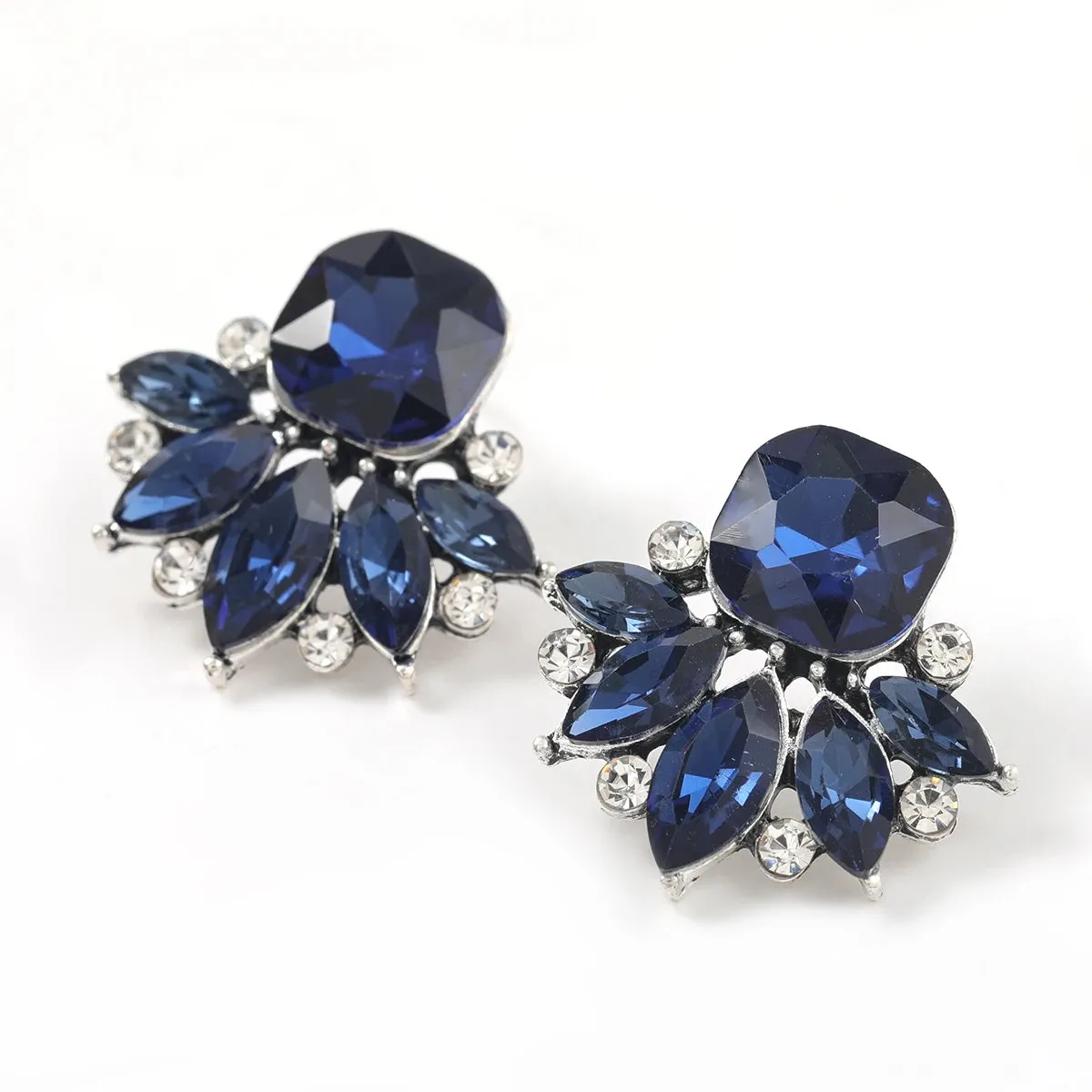 All Match ✨ Metal Rhinestone Glass Geometric Earrings