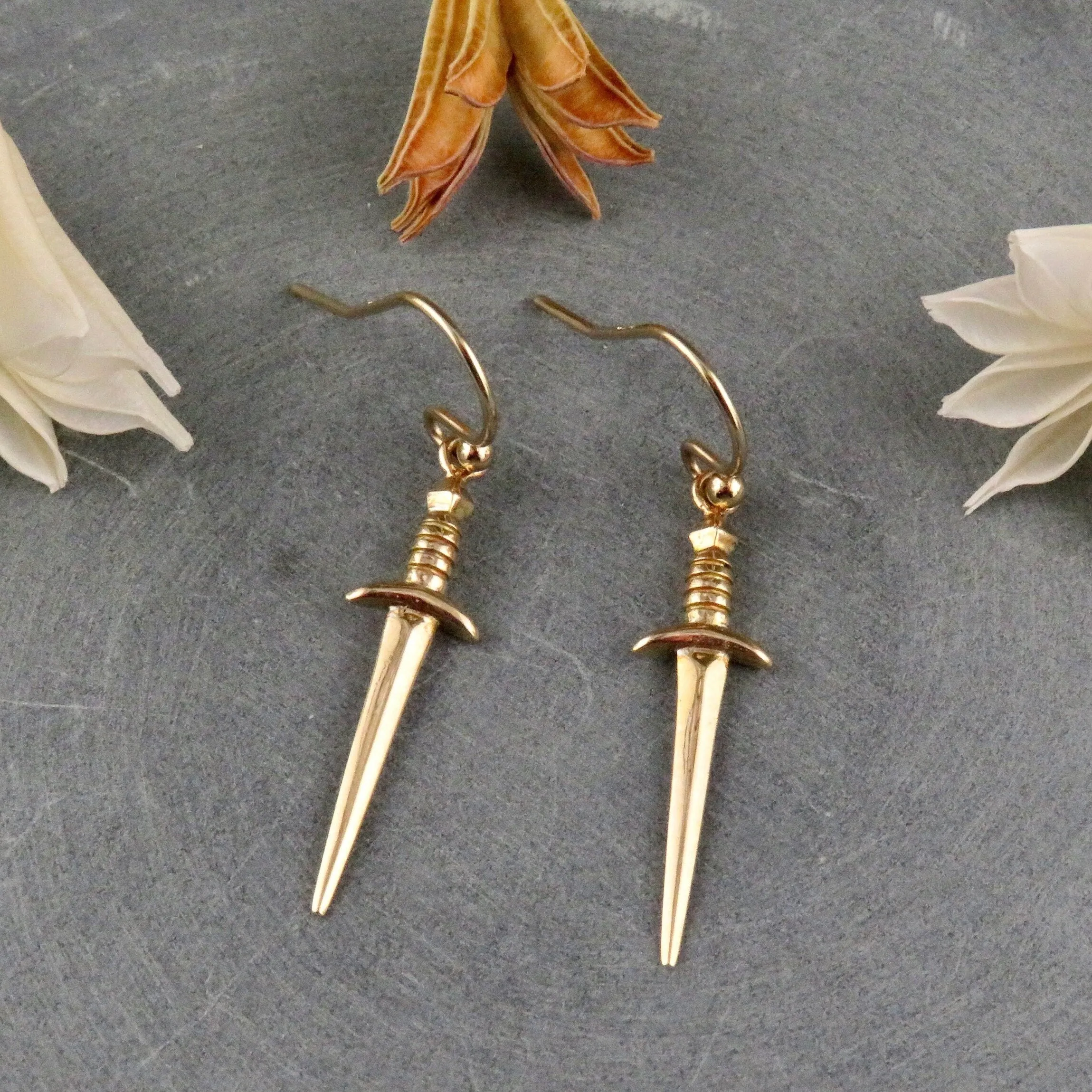 Bronze Dagger Earrings - Medium