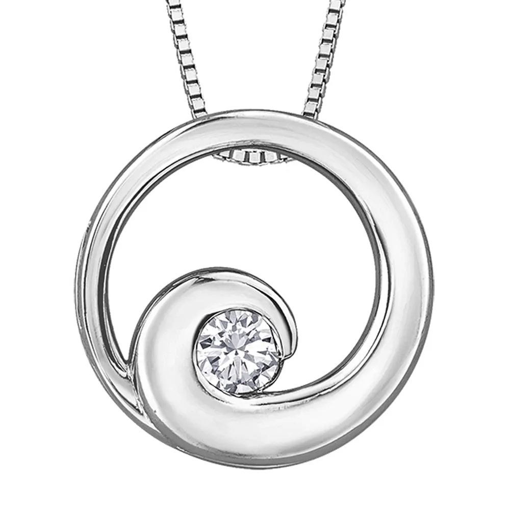 Canadian Diamond Swirl Pendant