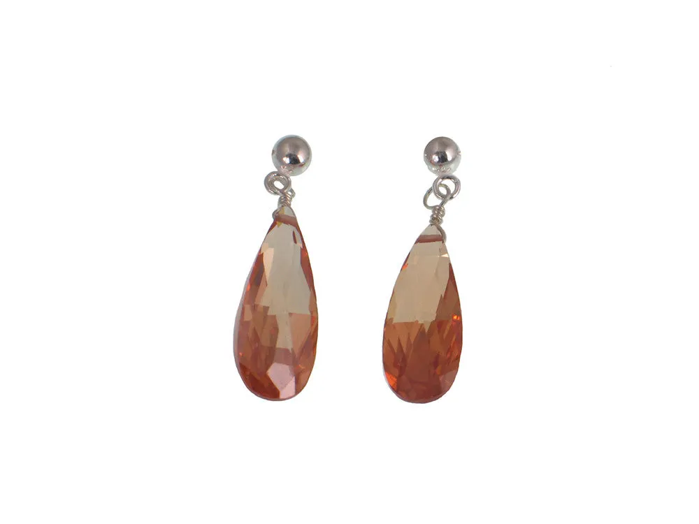 Crystal Drop Earrings Small