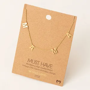 Dainty Mama Station Charm Necklaces