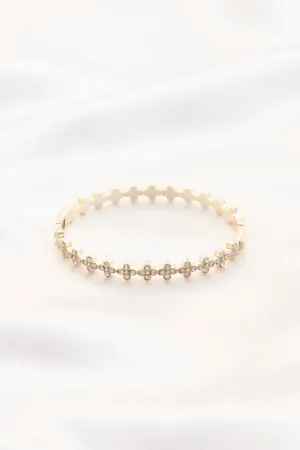 Dainty Rhinestone Metal Bracelet