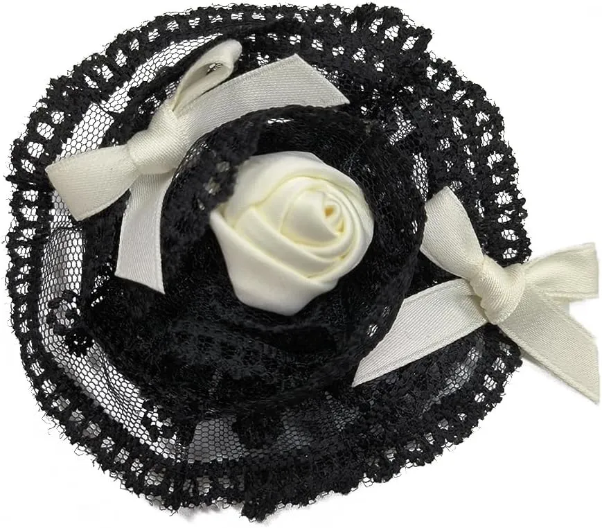 Dainty Satin Lace Rose Flower Brooches Large Big Camellia Brooch Pins for Women Elegant Corsage for Sweet Girls Summer Camisole Skirt Collar Accessories Party Wedding Valentine's Day Gifts
