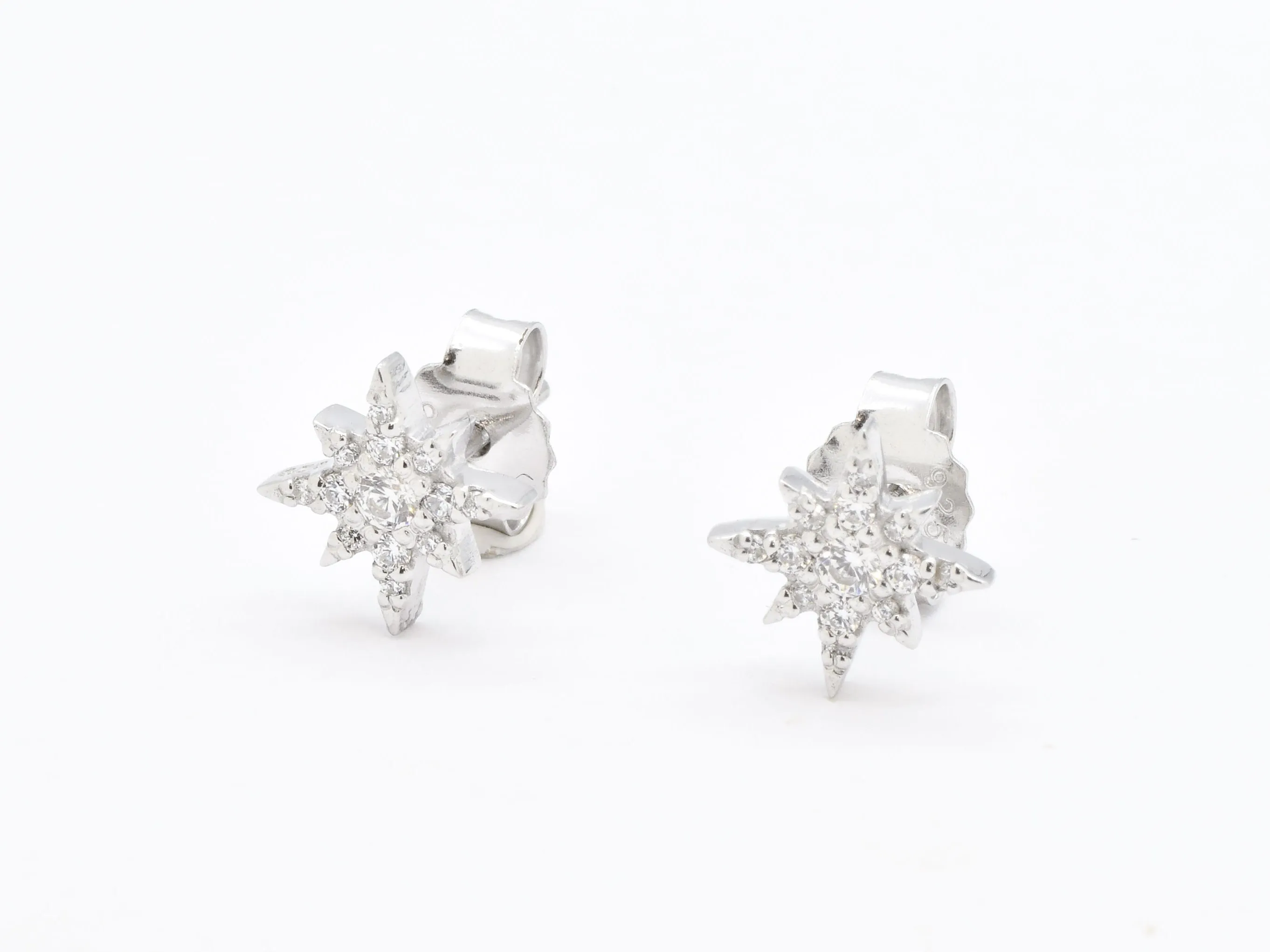 Dainty Star Earrings - Star Diamond Studs - Minimalist Star Earrings