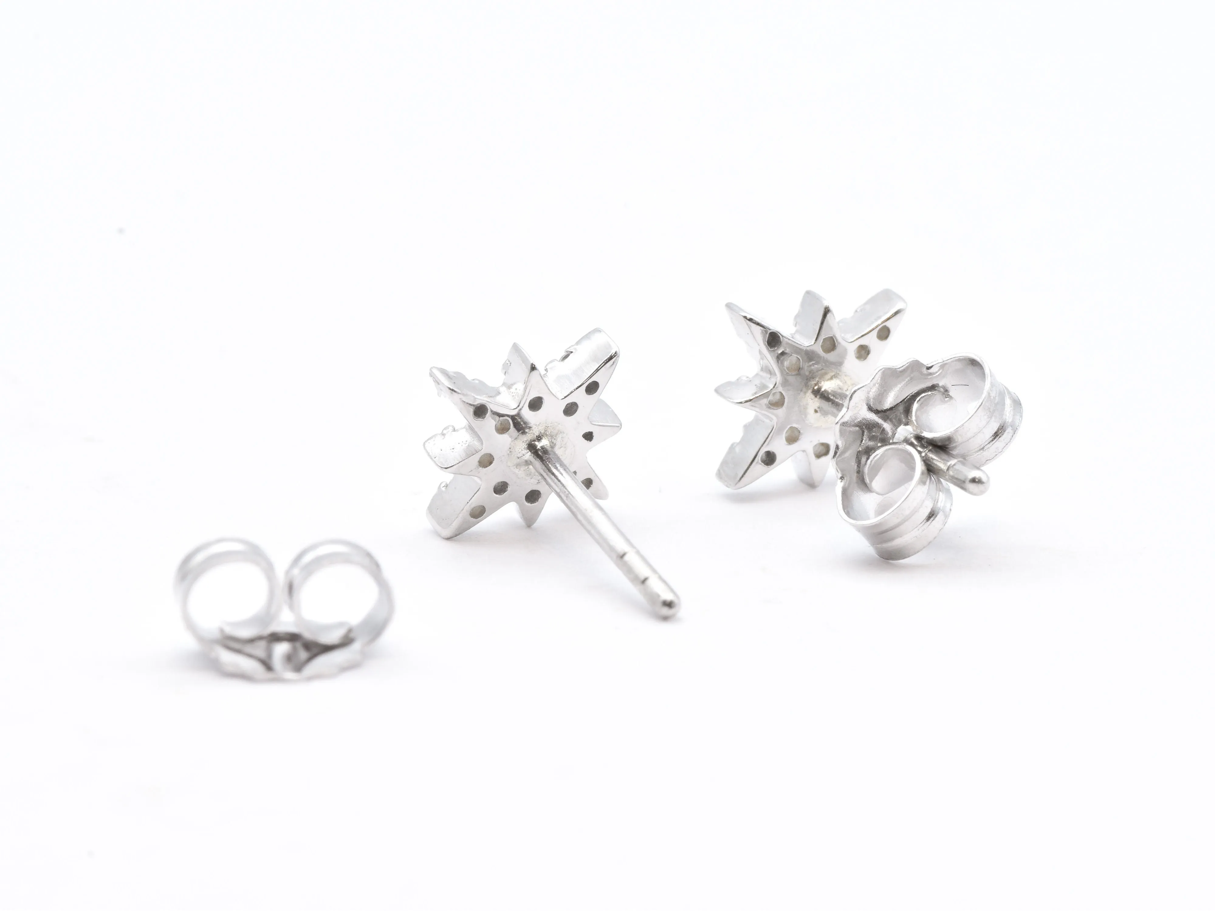 Dainty Star Earrings - Star Diamond Studs - Minimalist Star Earrings