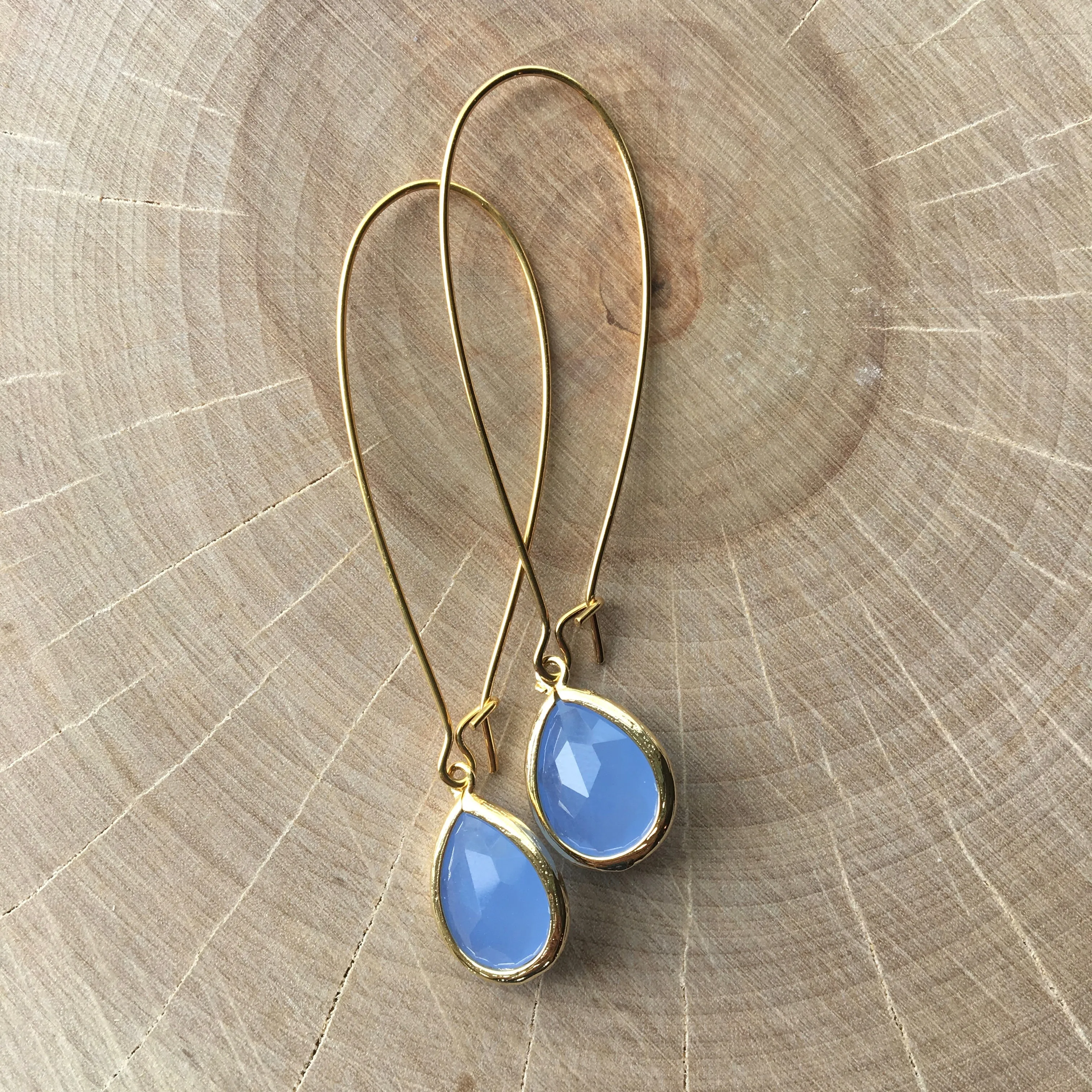 Ella Gold Glass Drop Earrings
