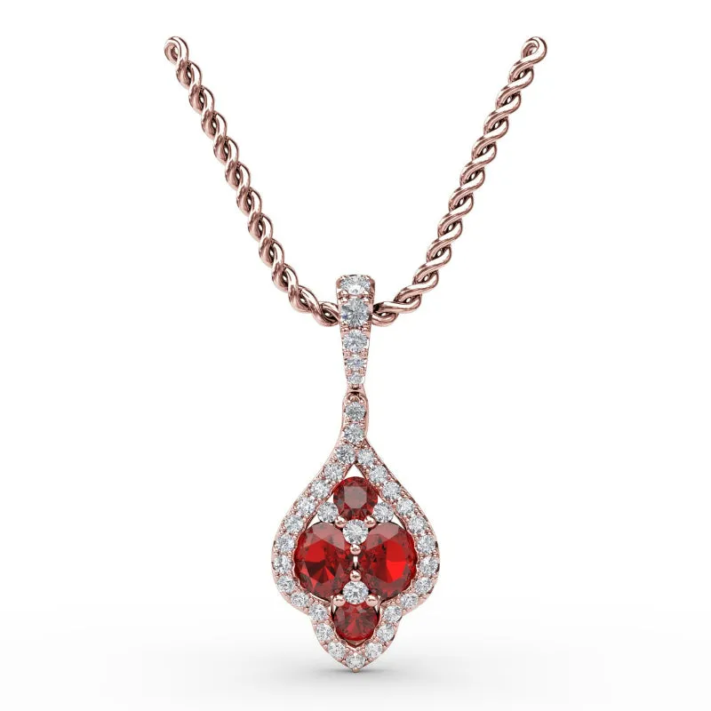 Fana Precious Ruby and Diamond Pendant