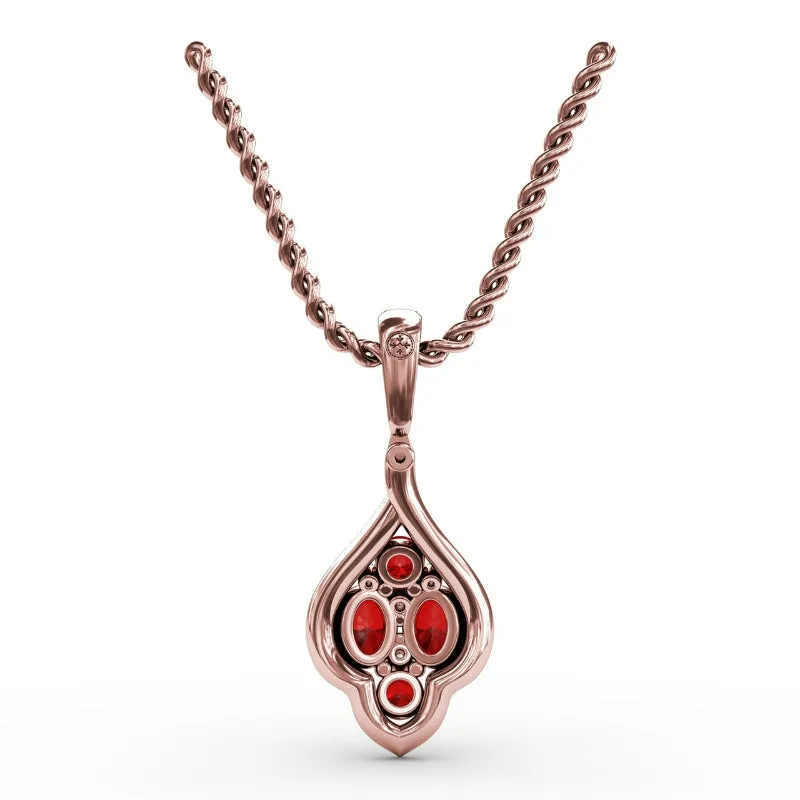Fana Precious Ruby and Diamond Pendant
