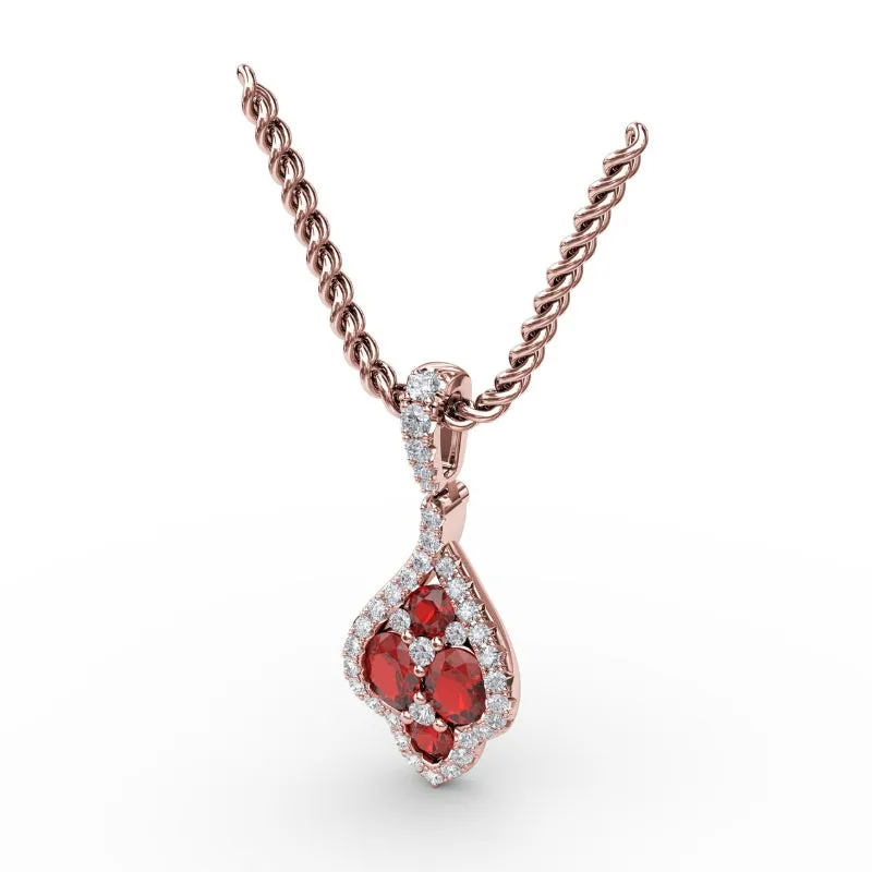 Fana Precious Ruby and Diamond Pendant