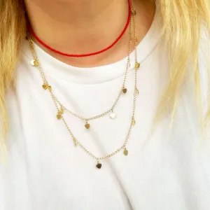 Gemstone Necklace | Faux Coral Accent