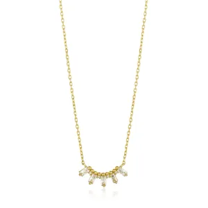 Gold Glow Solid Bar Necklace