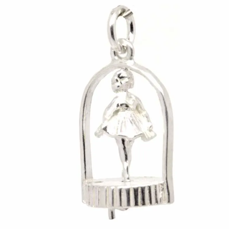 Gold Twirling Ballerina Charm