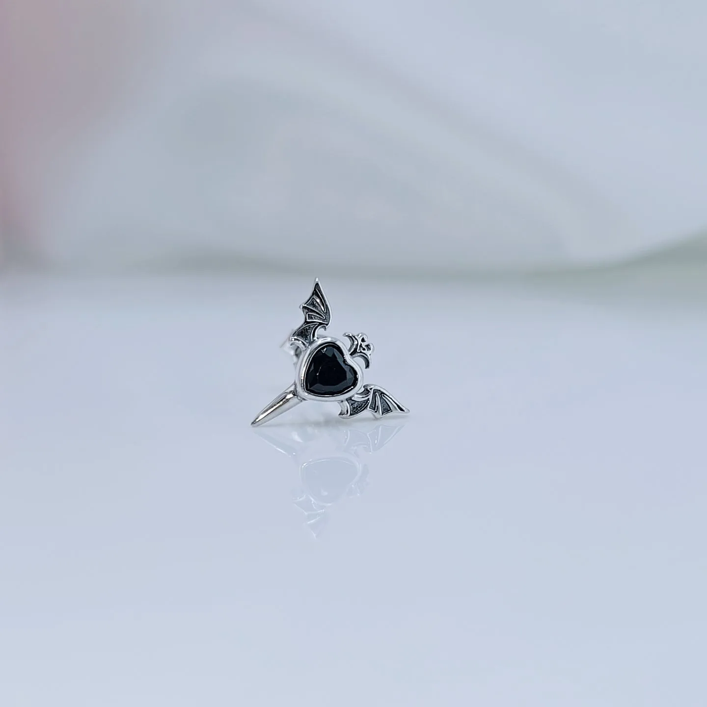 Gothic Black Diamond Earrings