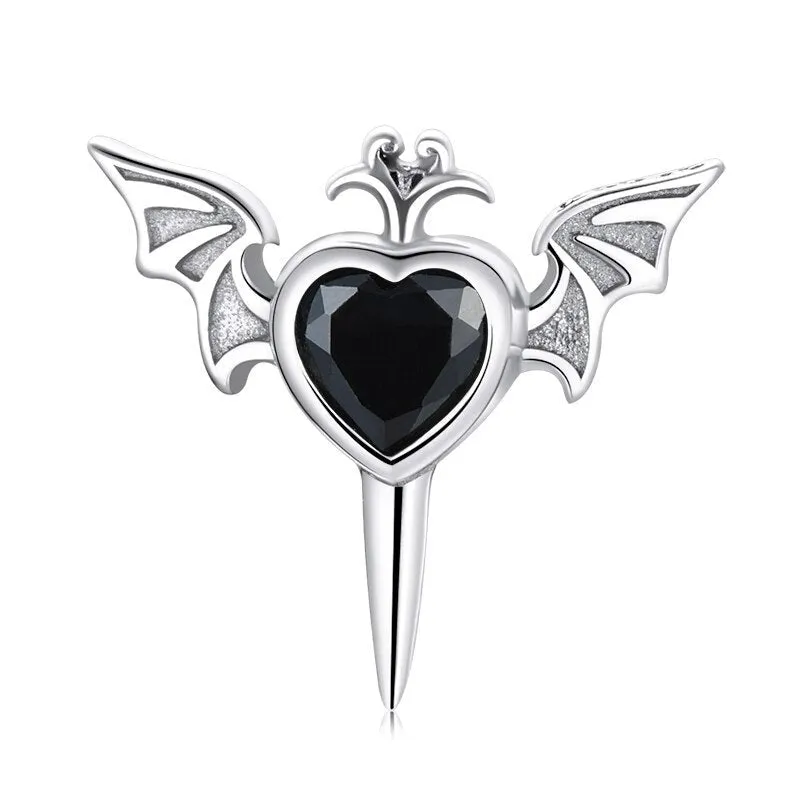 Gothic Black Diamond Earrings