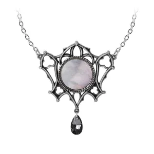 Gothic Mother of Pearl Ghost of Whitby Necklace
