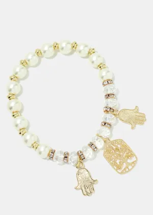 Hamsa Hand Bead Bracelet