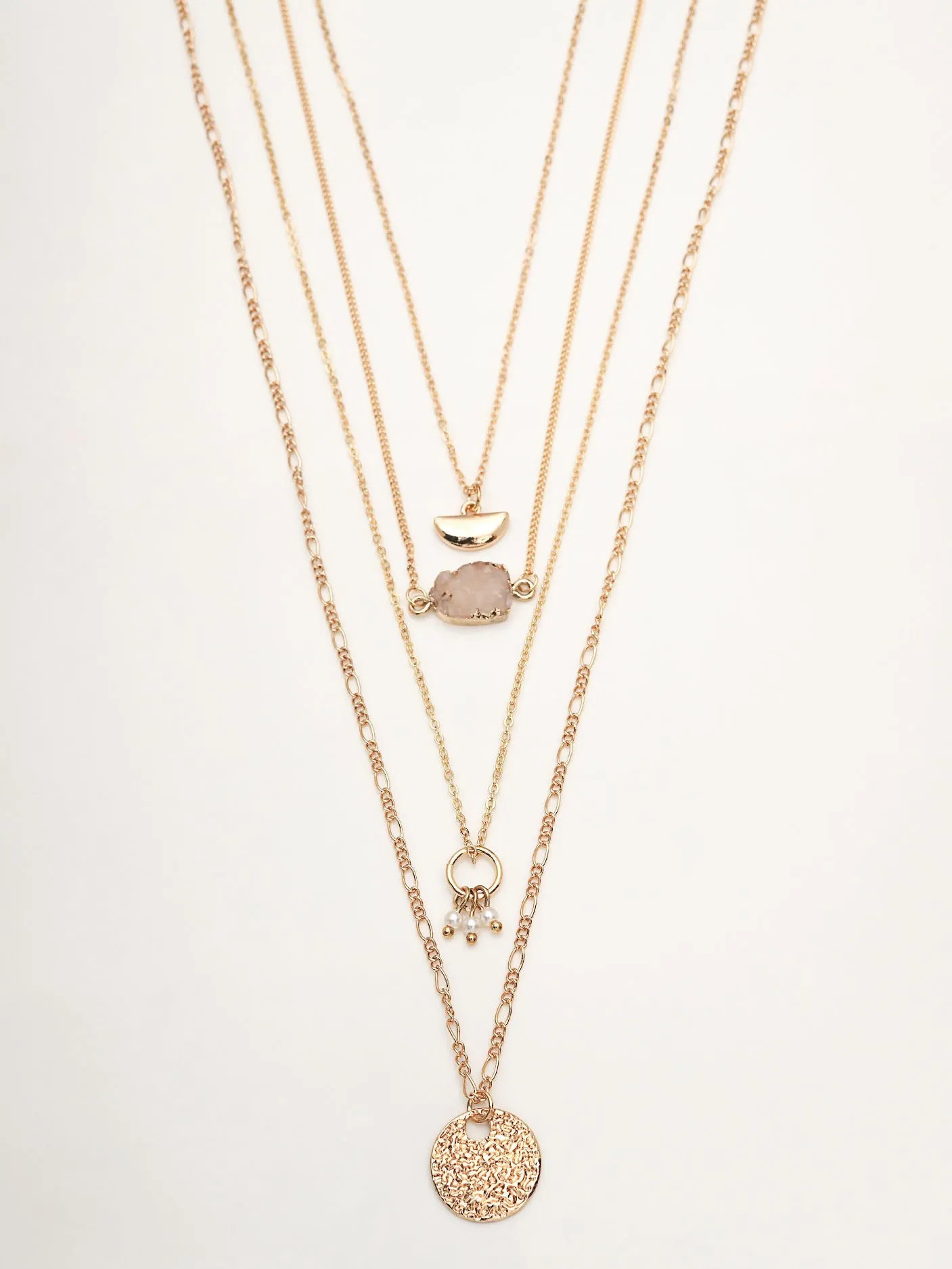 Layered Pendants Necklace