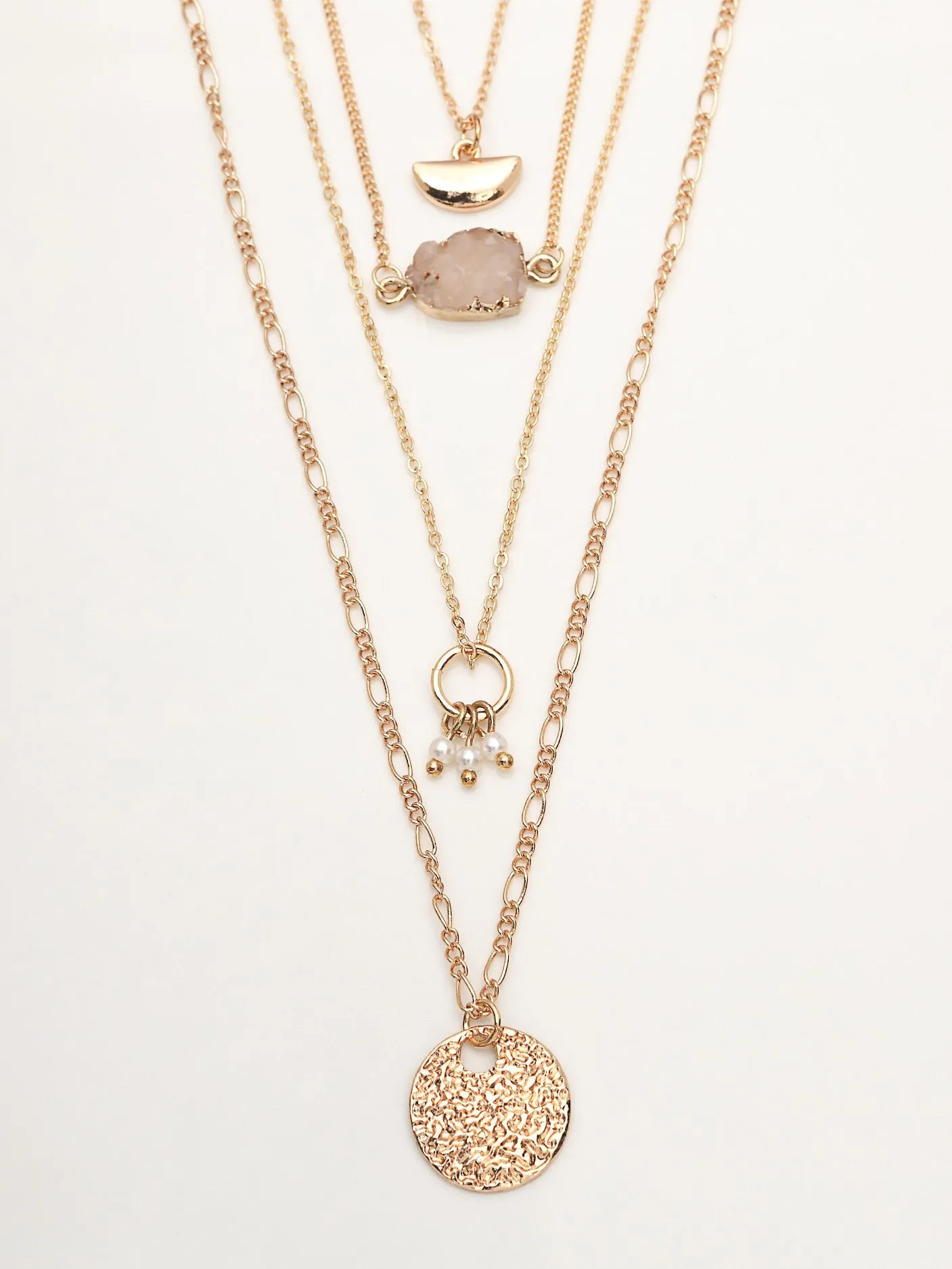 Layered Pendants Necklace