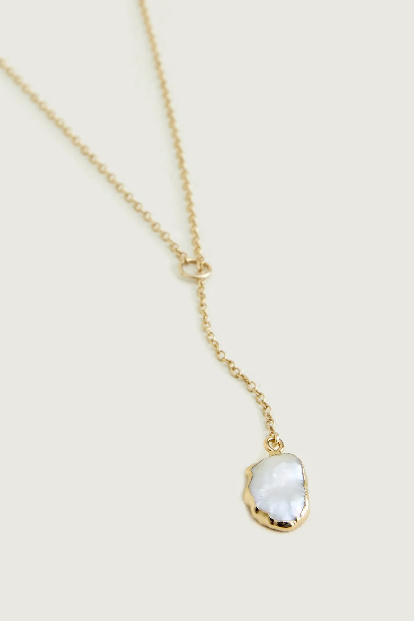 Leslie Francesca Pearl Lariat Necklace