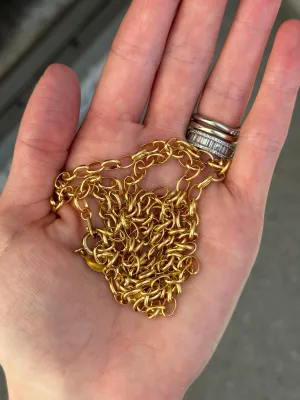 Long Matte Gold Chain