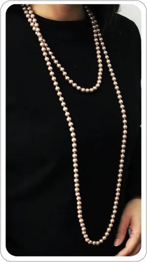 Long Pearl Necklaces for Women 70" Pearl Necklace Chunky Bead Layered Pearl Necklace Faux Pearl Dangle Necklace Wedding Bridal 1920s Gatsby Costume Jewelry Gifts
