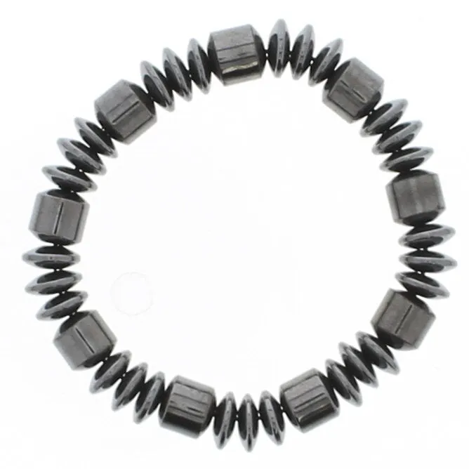 Magnetic Hematite Round Metal Bracelet