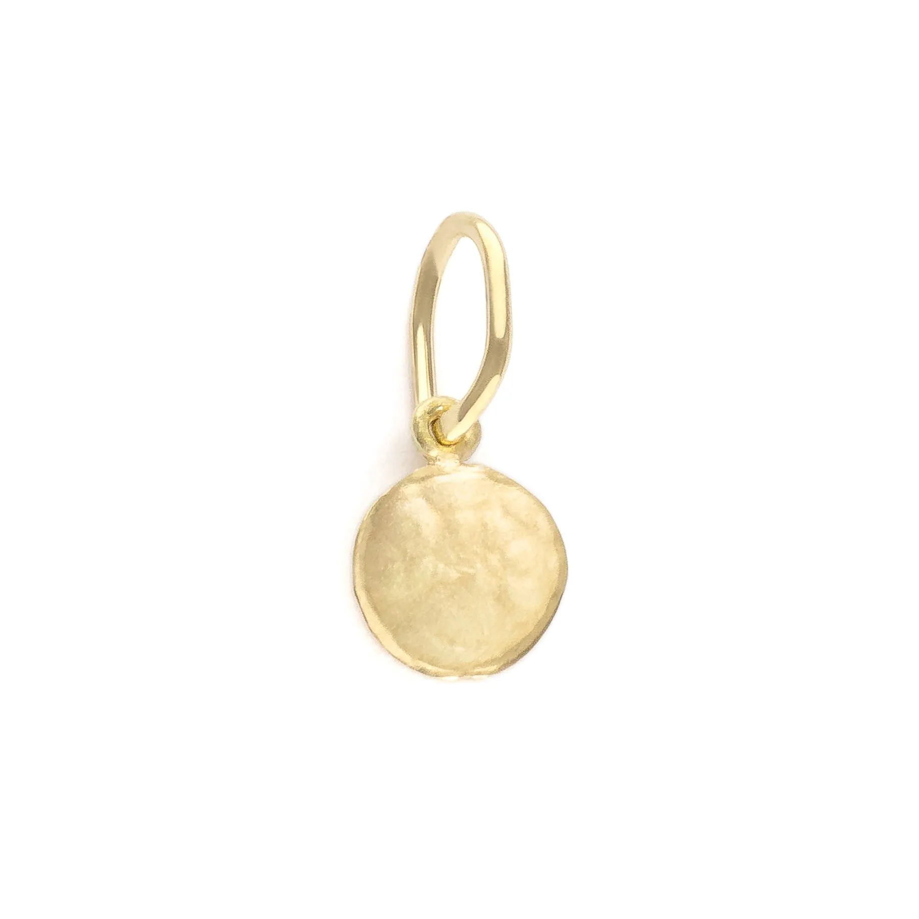 Mini Hammered Disc Charm