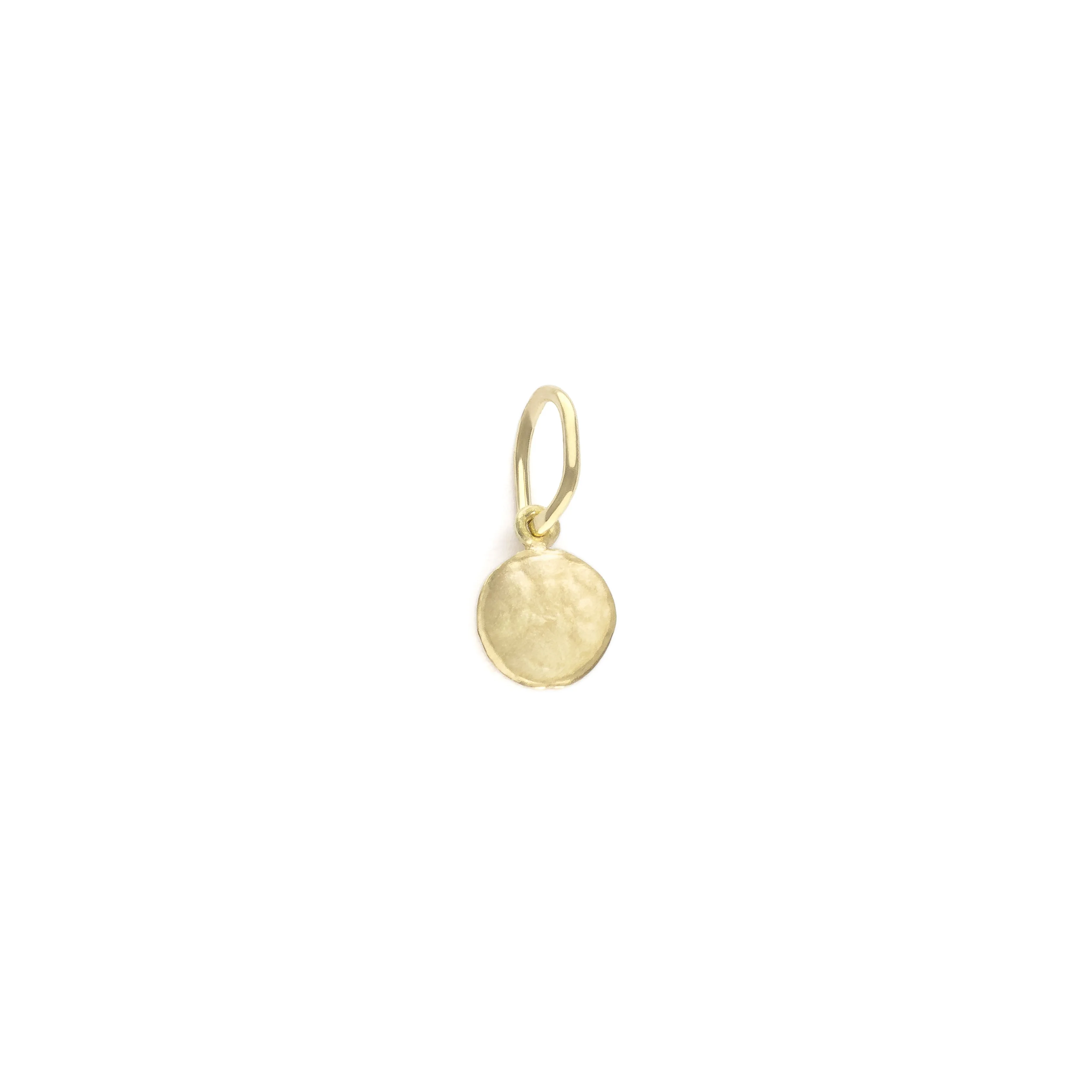 Mini Hammered Disc Charm