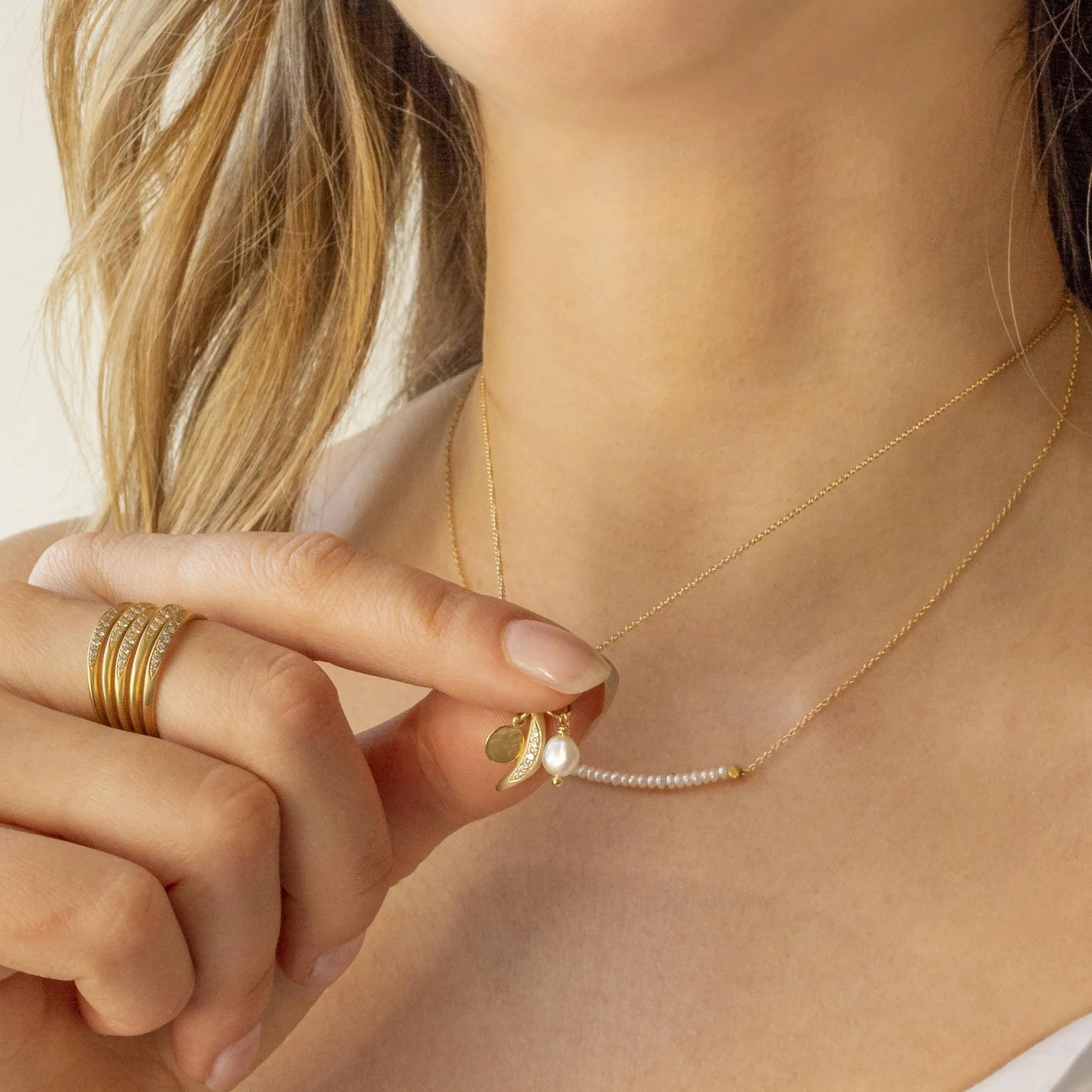Mini Hammered Disc Charm