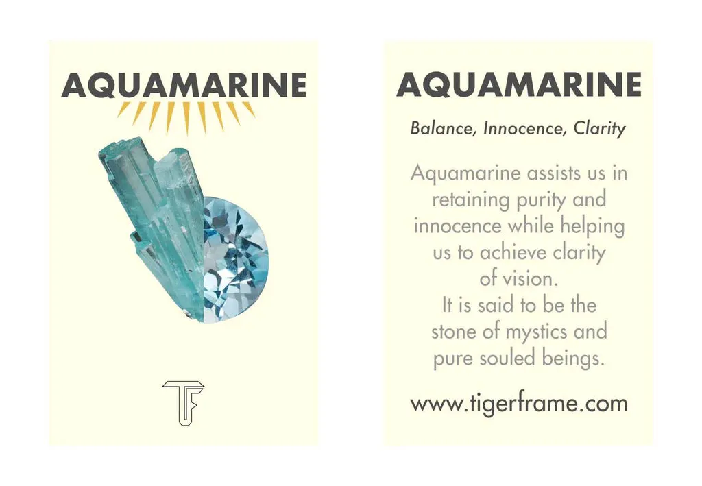 MINI ROUGH GEM - HOOP EARRINGS - AQUAMARINE - GOLD