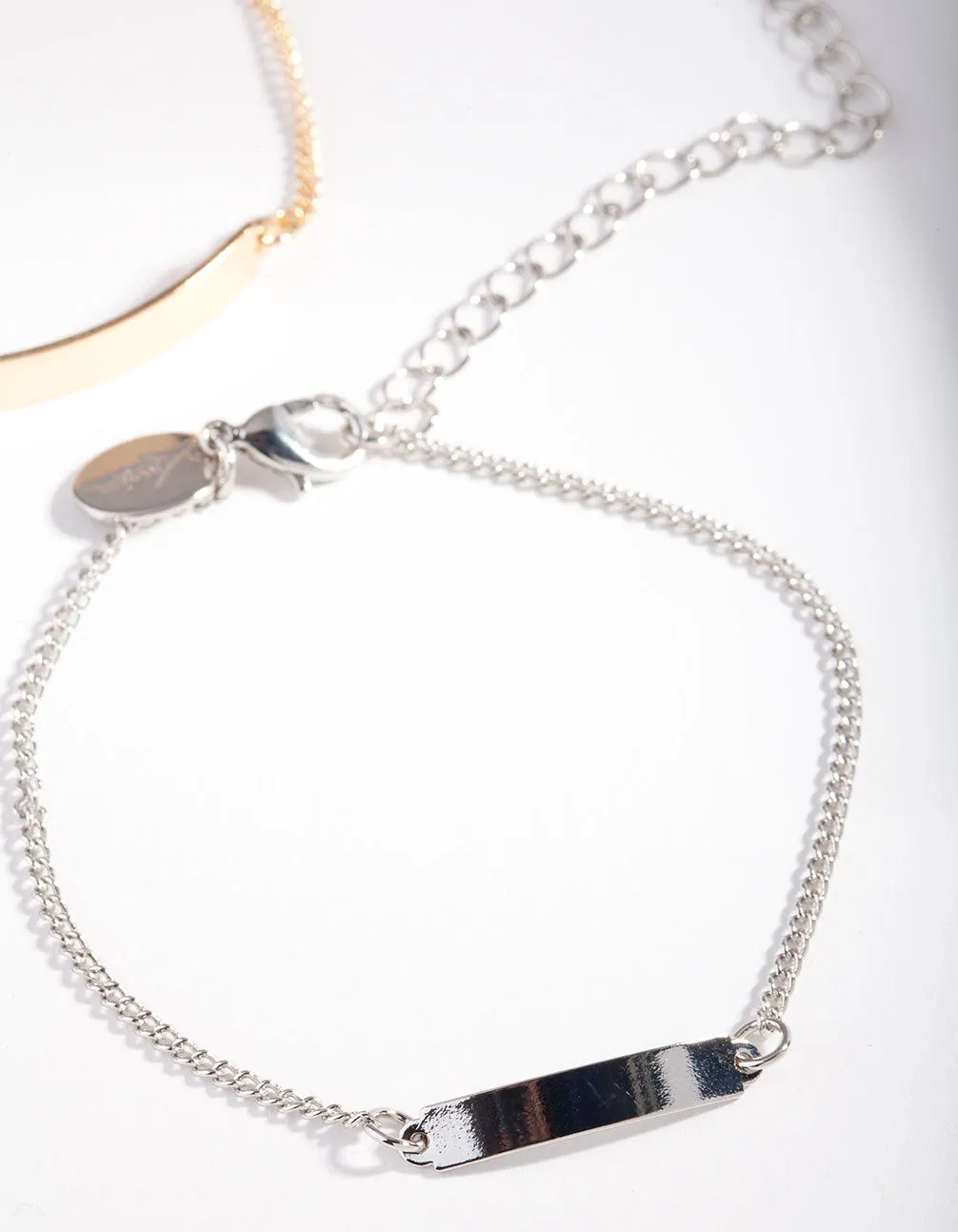 Mixed Metal Bar Chain Bracelet Pack