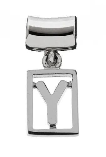 Monogram Silver Charms Letter Y