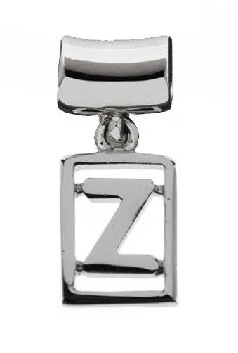 Monogram Silver Charms Letter Z