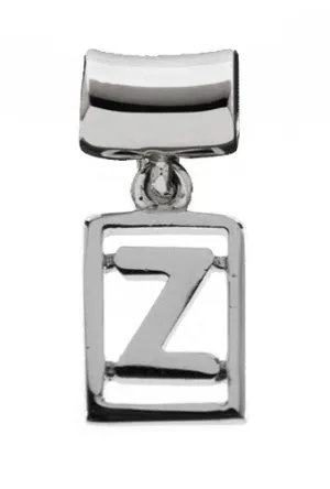 Monogram Silver Charms Letter Z