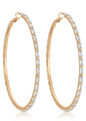 NEW!! Crystal All Around Hoop Earrings by Ettika