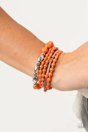 Paparazzi Bracelet ~ Vibrantly Vintage - Orange