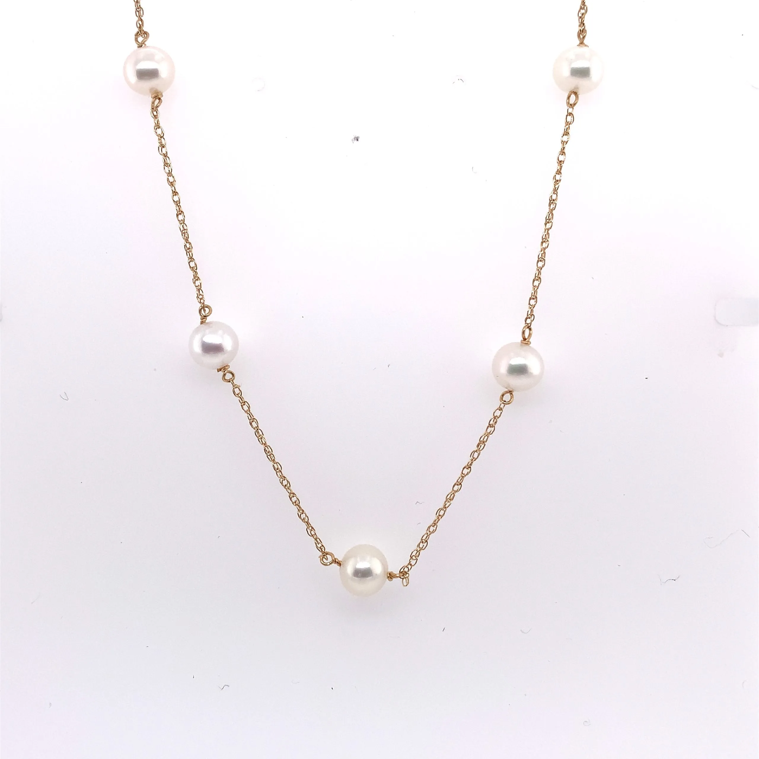 Pearl Tin Cup Necklace