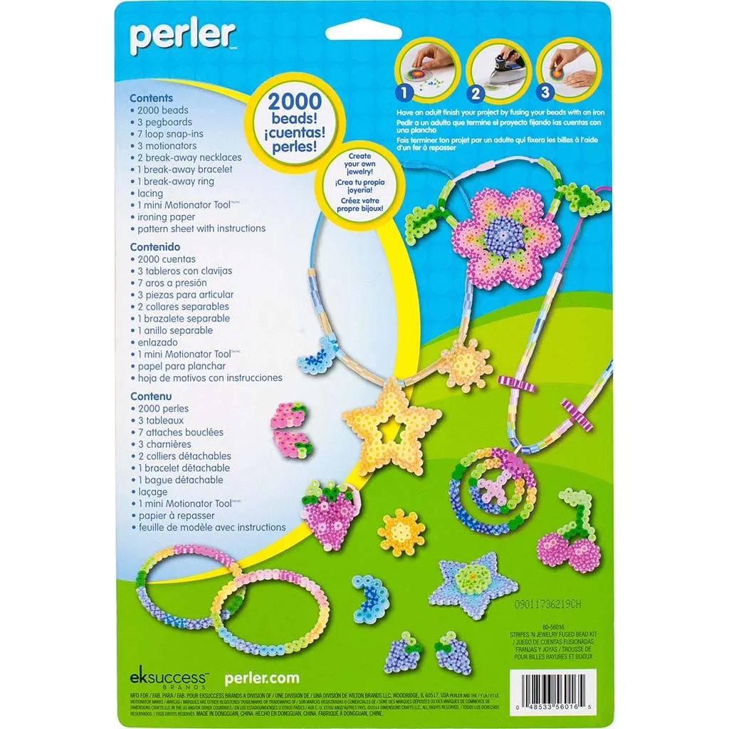 Perler Stripes n' Jewelry Fused Bead Kit